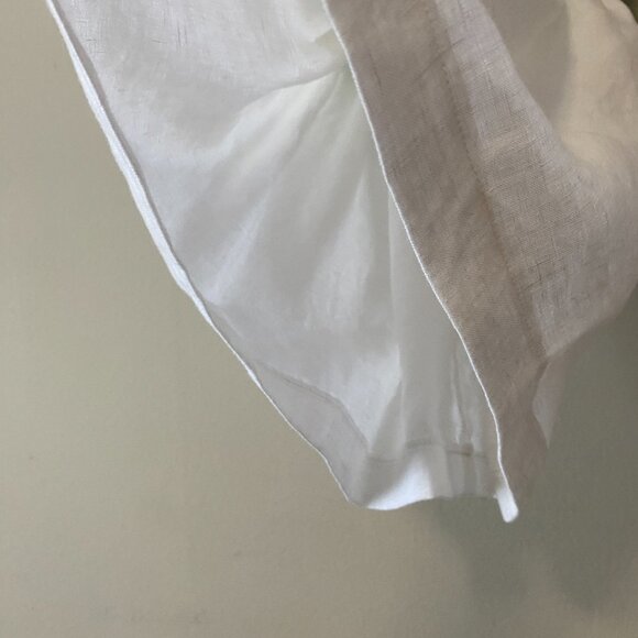 Handmade Baby Size 3 Months Green White Cotton Crochet Linen Bow Dress - Picture 14 of 14